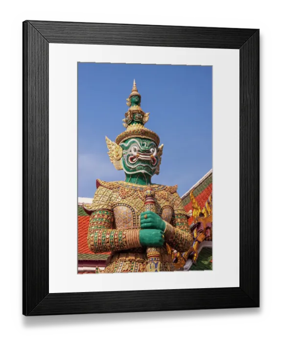 Framed Print : Thailand, Bangkok. Yaksha, demon depicted in the Ramayana, guarding Wat Phra Kaew (Temple of The Emerald Buddha) Framed Print : Thailand, Bangkok. Yaksha, demon depicted in the Ramayana, guarding Wat Phra Kaew (Temple of The Emerald Buddha)
