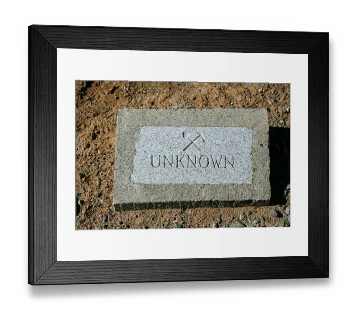 Framed Print : Dayton, Nevada, USA. Unknown miner