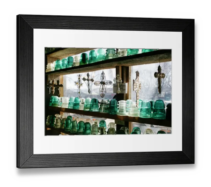 Framed Print : Cerillos, New Mexico, USA. Antique glass conductors Framed Print : Cerillos, New Mexico, USA. Antique glass conductors