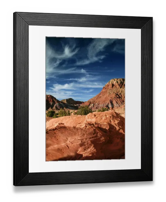 Framed Print : Abiquiu, New Mexico, Usa. Typical landscape for the area Framed Print : Abiquiu, New Mexico, Usa. Typical landscape for the area