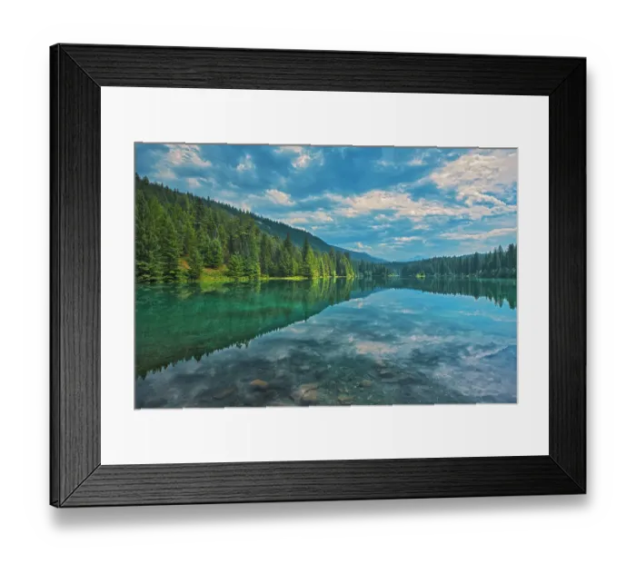 Framed Print : Canada, Alberta, Jasper National Park. Mountain landscape with lake and forest Framed Print : Canada, Alberta, Jasper National Park. Mountain landscape with lake and forest