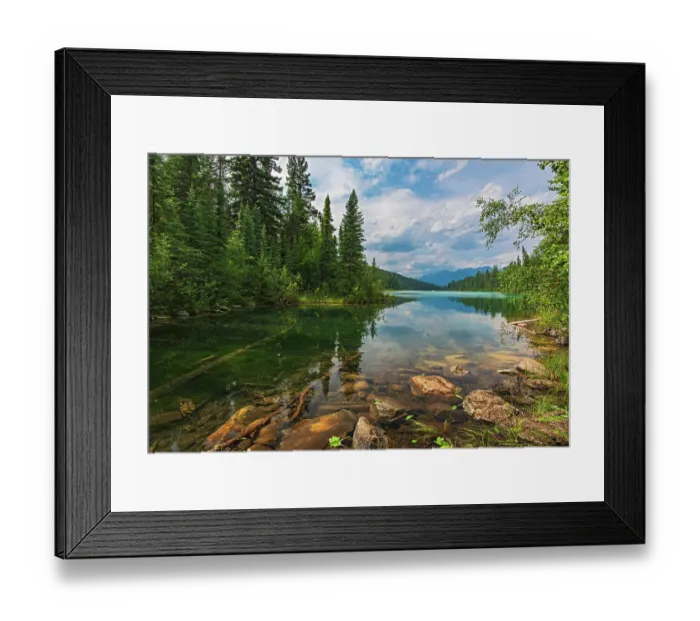 Framed Print : Canada, Alberta, Jasper National Park. Mountain landscape with lake and forest Framed Print : Canada, Alberta, Jasper National Park. Mountain landscape with lake and forest