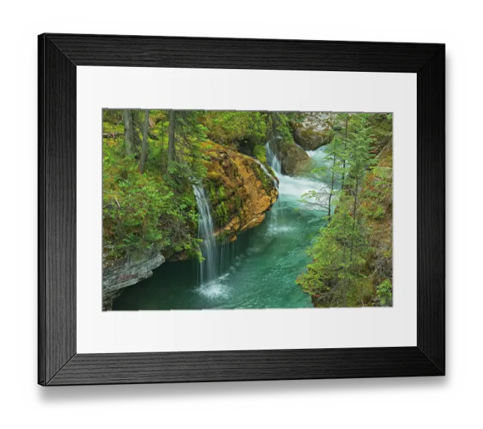 Framed Print : Canada, Alberta, Jasper National Park. Overview of Maligne River flowing through Maligne Canyon Framed Print : Canada, Alberta, Jasper National Park. Overview of Maligne River flowing through Maligne Canyon