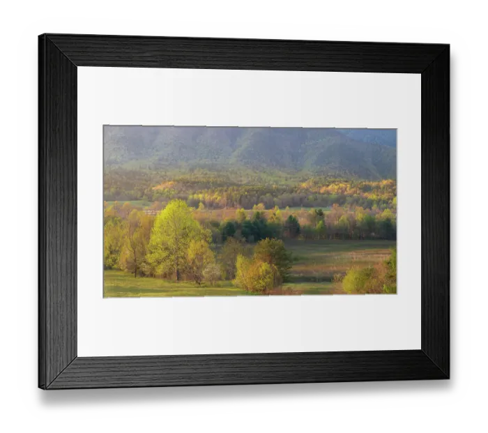 Framed Print : USA, Tennessee, Smokey Mountains National Park. Sunrise on valley