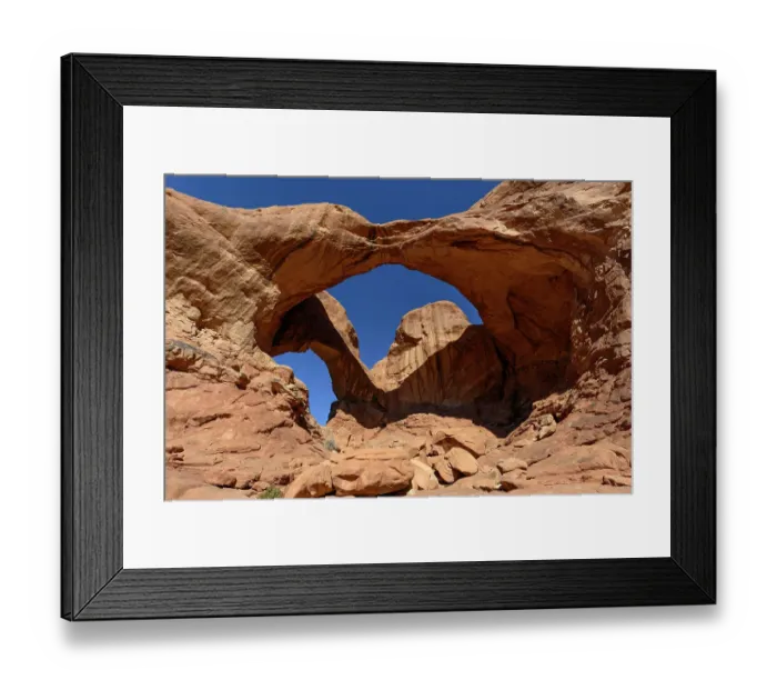 Framed Print : USA, Utah. Double Arch, Arches National Park near Moab Framed Print : USA, Utah. Double Arch, Arches National Park near Moab