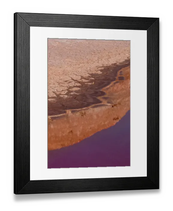 Framed Print : USA, Utah. Reflections of the Bentonite Hills geological feature, Capitol Reef National Park