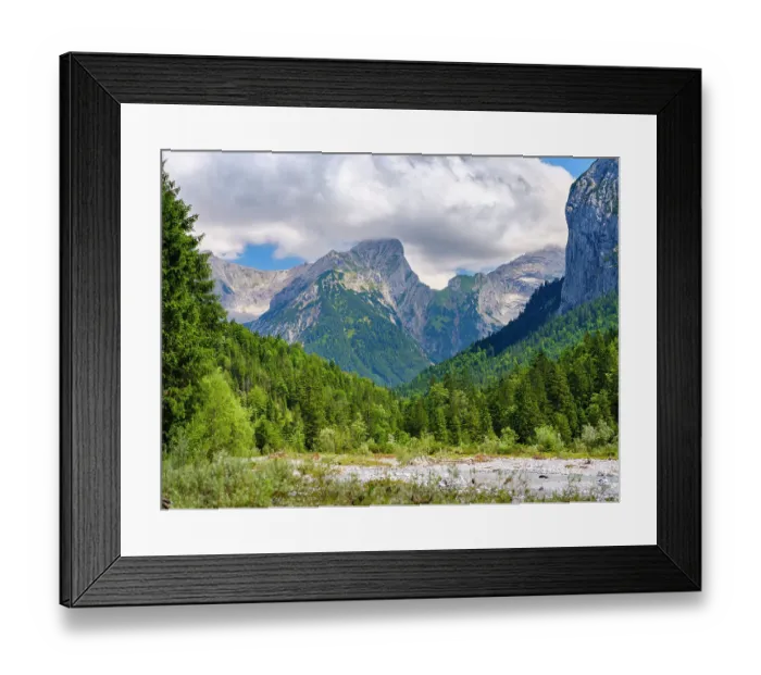 Framed Print : Karwendel Mountains near Eng Alpe in the valley of Rissbach Creek in Tyrol, Austria Framed Print : Karwendel Mountains near Eng Alpe in the valley of Rissbach Creek in Tyrol, Austria