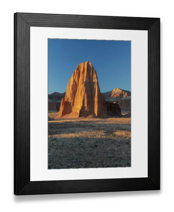 Framed Print : USA, Utah. Sunrise on Temple of the Sun, Cathedral Valley, Capitol Reef National Park Framed Print : USA, Utah. Sunrise on Temple of the Sun, Cathedral Valley, Capitol Reef National Park
