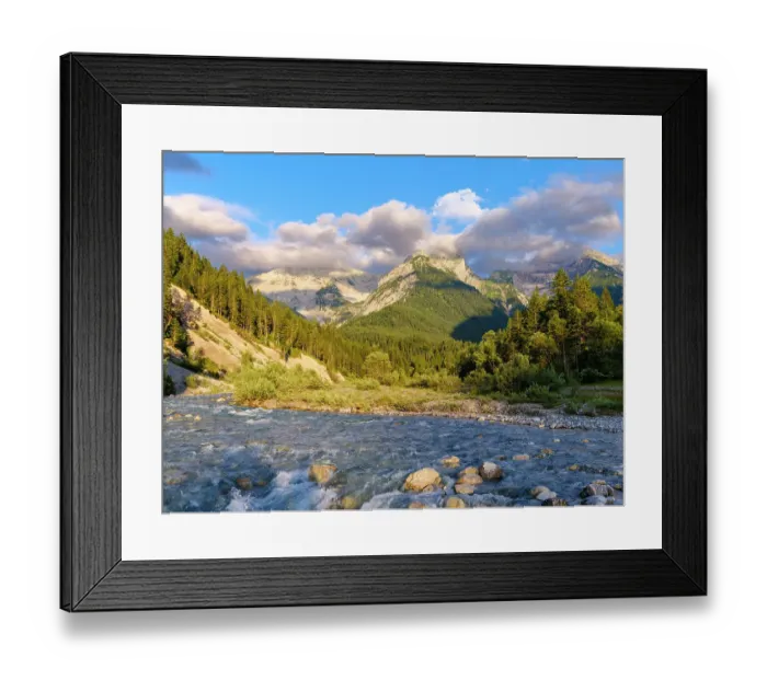 Framed Print : Mount Schaufelspitze Mount Bettlerkar Spitze. Karwendel Mountains near Eng Alpe in the valley of Rissbach Creek in Tyrol, Austria