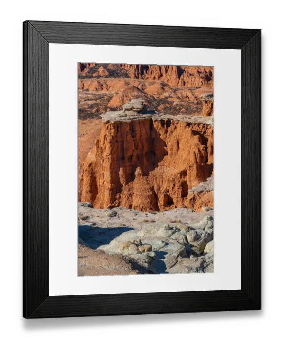 Framed Print : USA, Utah. Geological features in the Lower South Desert, Capitol Reef National Park