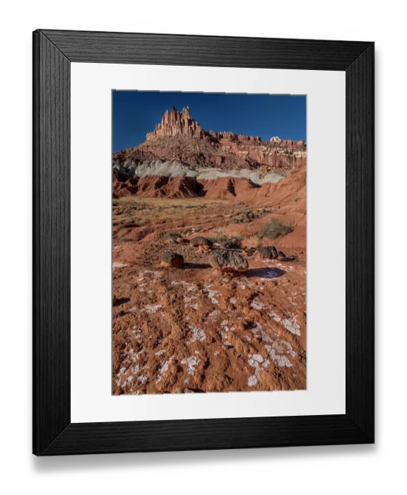 Framed Print : USA, Utah. Sandstone geological features and autumn foliage, Capitol Reef National Park Framed Print : USA, Utah. Sandstone geological features and autumn foliage, Capitol Reef National Park