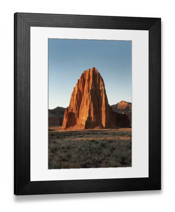 Framed Print : USA, Utah. Sunrise on Temple of the Sun, Capitol Reef National Park Framed Print : USA, Utah. Sunrise on Temple of the Sun, Capitol Reef National Park