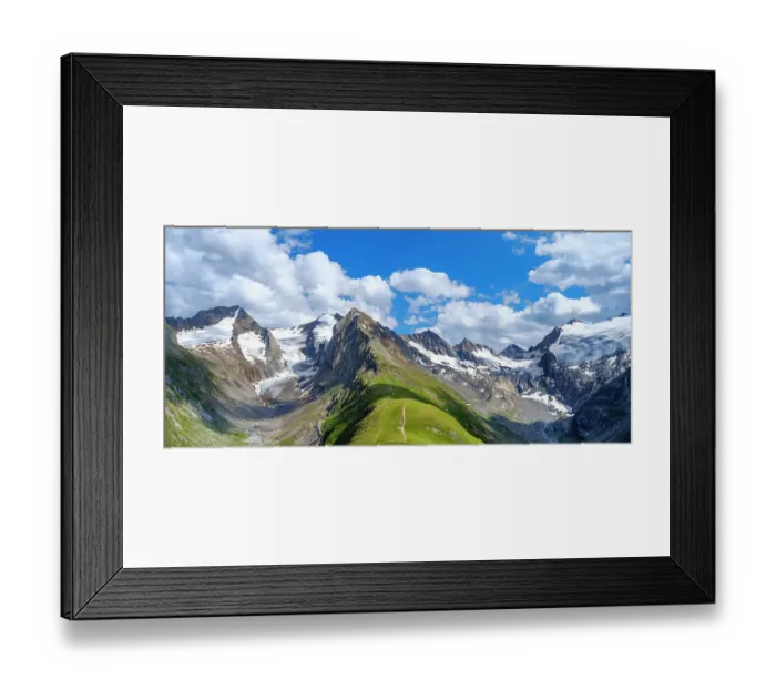 Framed Print : Valley Rotmoostal and valley Gaisbergtal seen from Mt. Hohe Mut, Otztal Alps in the Naturepark Otztal. Europe, Austria, Tyrol