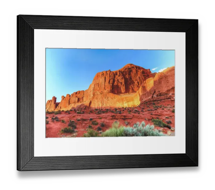 Framed Print : Park Avenue Section, Arches National Park, Moab, Utah, USA. Classic sandstone walls, hoodoos and famous landmark in Arches National Park Framed Print : Park Avenue Section, Arches National Park, Moab, Utah, USA. Classic sandstone walls, hoodoos and famous landmark in Arches National Park