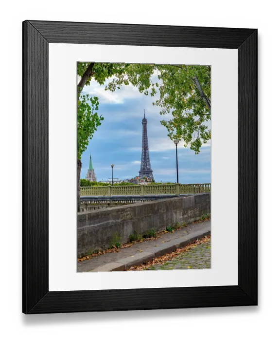 Framed Print : Paris. Eiffel Tower in territorial and street view