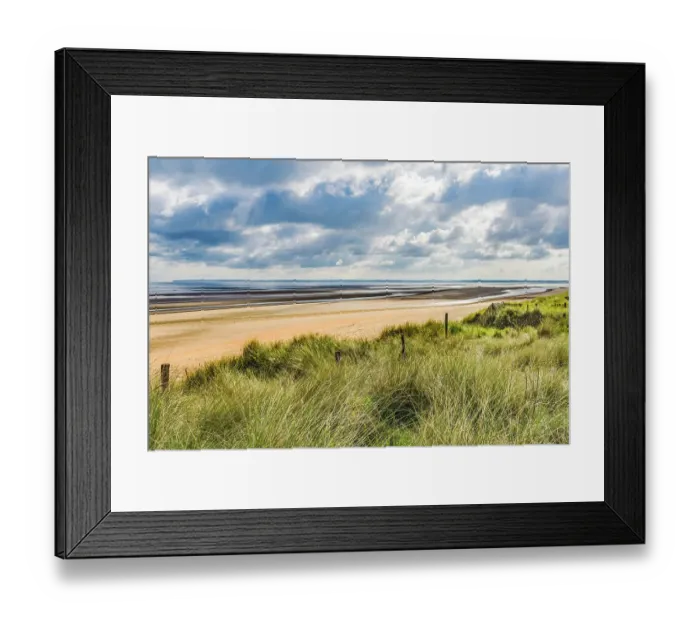 Framed Print : Utah Beach, beach grass, Normandy, France