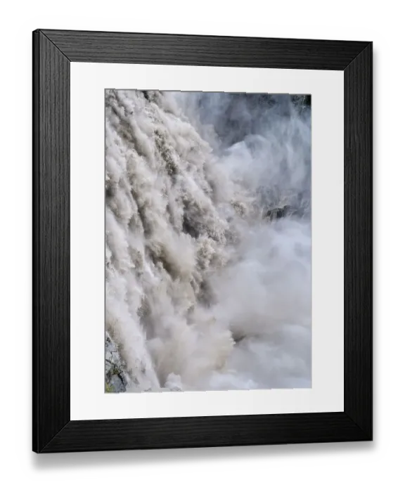 Framed Print : Waterfall Dettifoss in the Vatnajokull National Park. Dettifoss Selfoss is the second of several waterfalls of river Jokulsa a Fjollum in the canyon Jokulsargljufur, Iceland