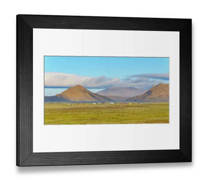 Framed Print : Modrudalur, the highest inhabited farm in Iceland