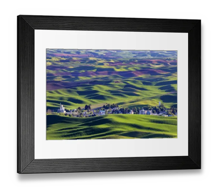 Framed Print : Small town of Steptoe from Steptoe Butte near Colfax, Washington State, USA Framed Print : Small town of Steptoe from Steptoe Butte near Colfax, Washington State, USA