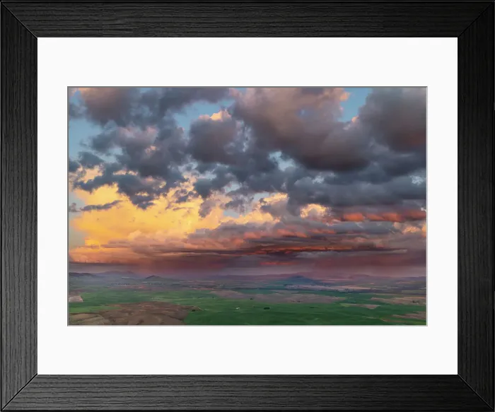 Framed Print : Stormy clouds at sunset over rolling hills from Steptoe Butte near Colfax, Washington State, USA Framed Print : Stormy clouds at sunset over rolling hills from Steptoe Butte near Colfax, Washington State, USA