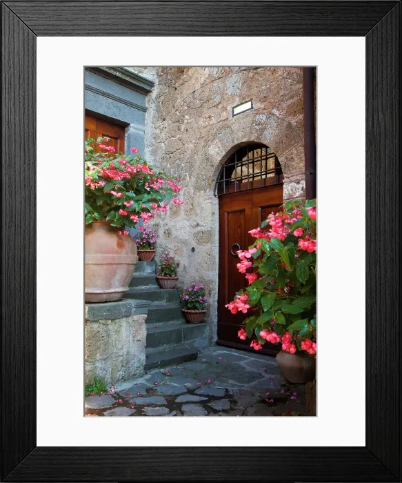Framed Print : Italy, Tuscany. In and around the medieval hilltown of Civita di Bagnoregio
