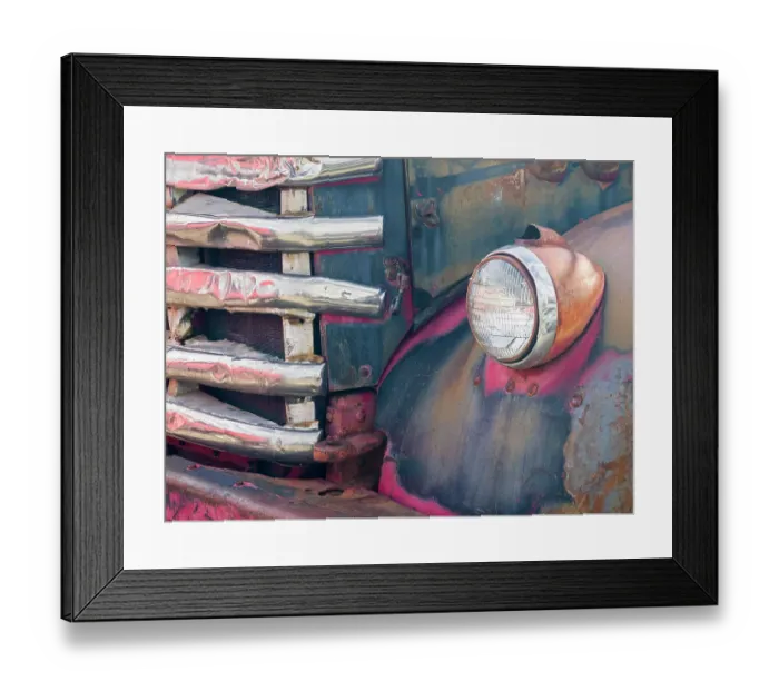 Framed Print : USA, Washington State, Molson, Okanogan County. Close-up detail of an old General Motors truck in the historic ghost town