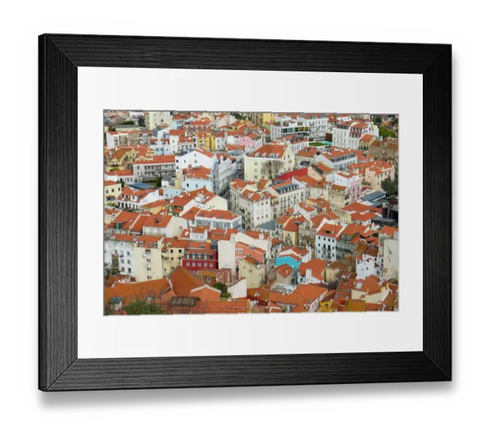 Framed Print : Lisbon, Portugal. View of beautiful Lisbon with its ancient buildings Framed Print : Lisbon, Portugal. View of beautiful Lisbon with its ancient buildings