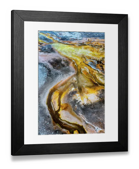 Framed Print : USA, Wyoming. Abstract geothermal feature, Upper Geyser Basin, Yellowstone National Park Framed Print : USA, Wyoming. Abstract geothermal feature, Upper Geyser Basin, Yellowstone National Park