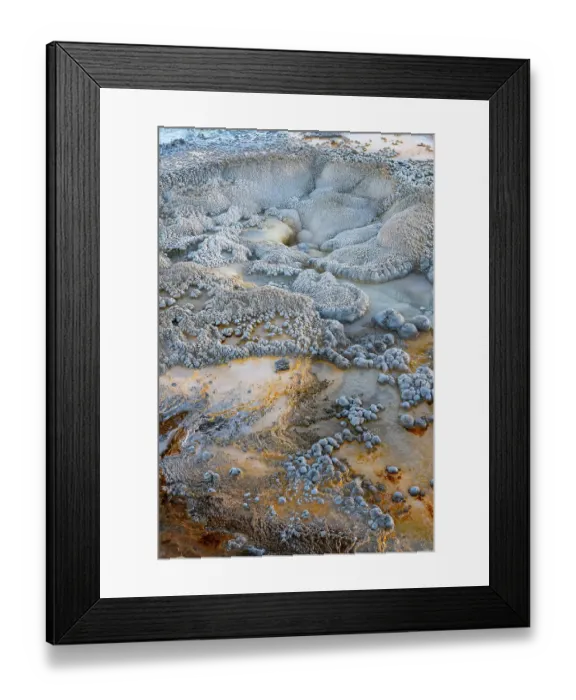 Framed Print : USA, Wyoming. Abstract geothermal feature, Anemone Geyser, Yellowstone National Park Framed Print : USA, Wyoming. Abstract geothermal feature, Anemone Geyser, Yellowstone National Park