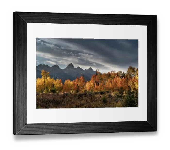Framed Print : USA, Wyoming. Autumn evening near Black Tail Butte, Grand Teton National Park Framed Print : USA, Wyoming. Autumn evening near Black Tail Butte, Grand Teton National Park