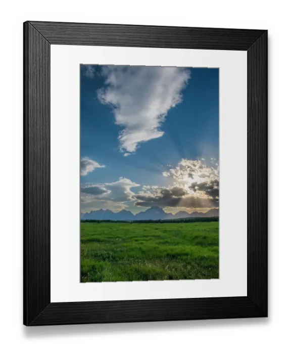 Framed Print : Sunset, Grand Tetons National Park, Wyoming, USA