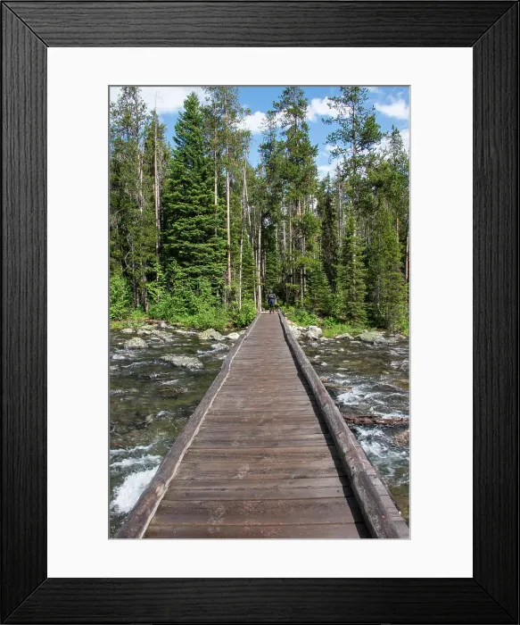 Framed Print : Footbridge over String Lake, Grand Tetons National Park, Wyoming, USA. (Editorial Use Only) Framed Print : Footbridge over String Lake, Grand Tetons National Park, Wyoming, USA. (Editorial Use Only)