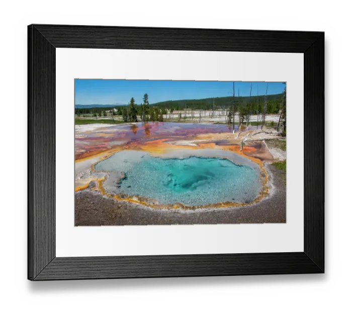 Framed Print : Firehole Spring, Firehole Lake Road, Yellowstone National Park, Wyoming, USA