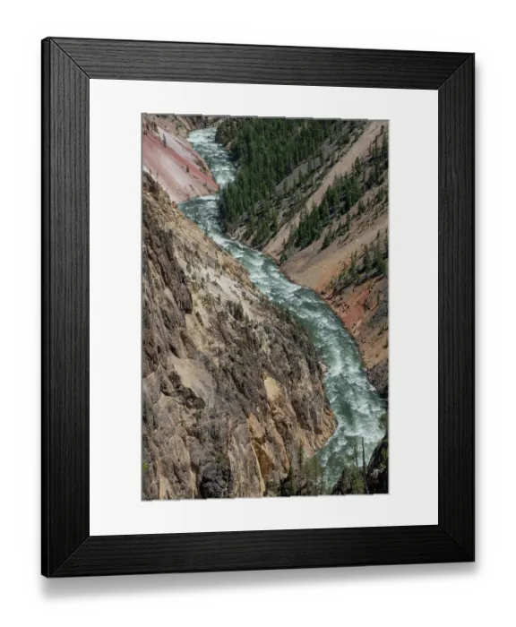 Framed Print : Yellowstone River and Grand Canyon of the Yellowstone, Yellowstone National Park, Wyoming, USA
