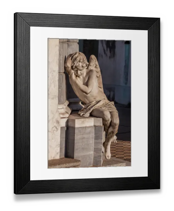 Framed Print : Argentina, Buenos Aires. Statue of an angel at the entrance to a tomb in Recoleta Cemetery Framed Print : Argentina, Buenos Aires. Statue of an angel at the entrance to a tomb in Recoleta Cemetery
