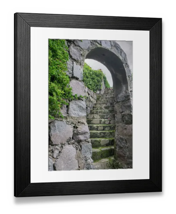 Framed Print : These old stone steps connect courtyards at a home in the high Andes Framed Print : These old stone steps connect courtyards at a home in the high Andes
