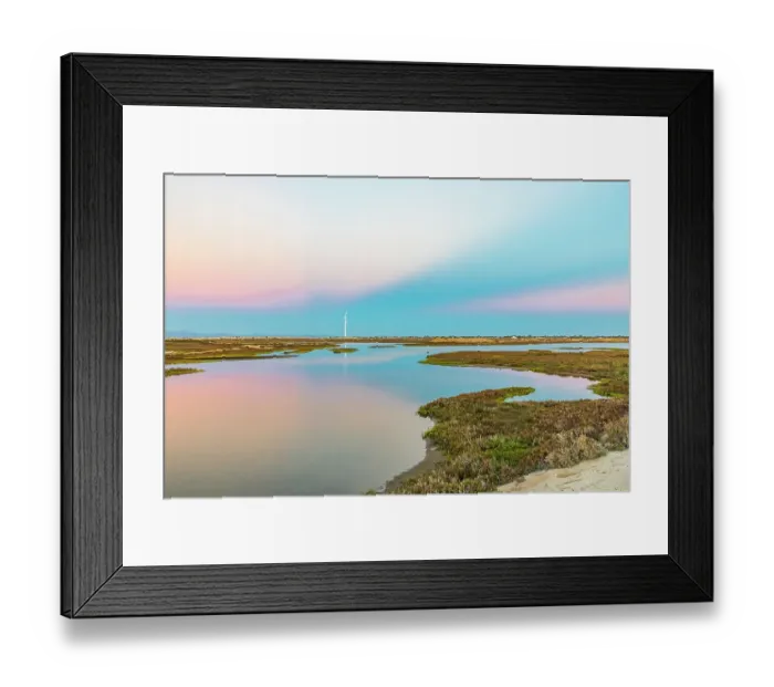 Framed Print : Guerrero Negro, Mulege, Baja California Sur, Mexico. Salt ponds at sunset Framed Print : Guerrero Negro, Mulege, Baja California Sur, Mexico. Salt ponds at sunset