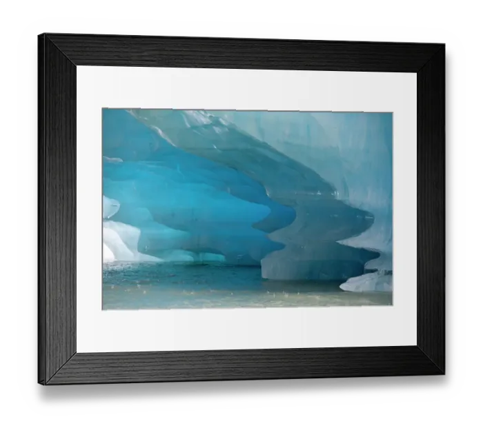Framed Print : Melting patterns are amazing on this iceberg in Shakes Lake Framed Print : Melting patterns are amazing on this iceberg in Shakes Lake