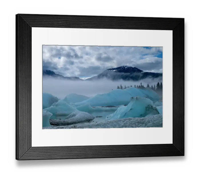 Framed Print : These blue icebergs are grounded in Shakes Lake Framed Print : These blue icebergs are grounded in Shakes Lake