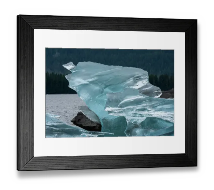 Framed Print : Crystalline iceberg shines in Endicott Arm Framed Print : Crystalline iceberg shines in Endicott Arm