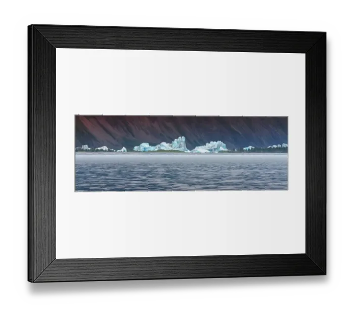 Framed Print : Kenai Peninsula, icebergs dotting the landscape