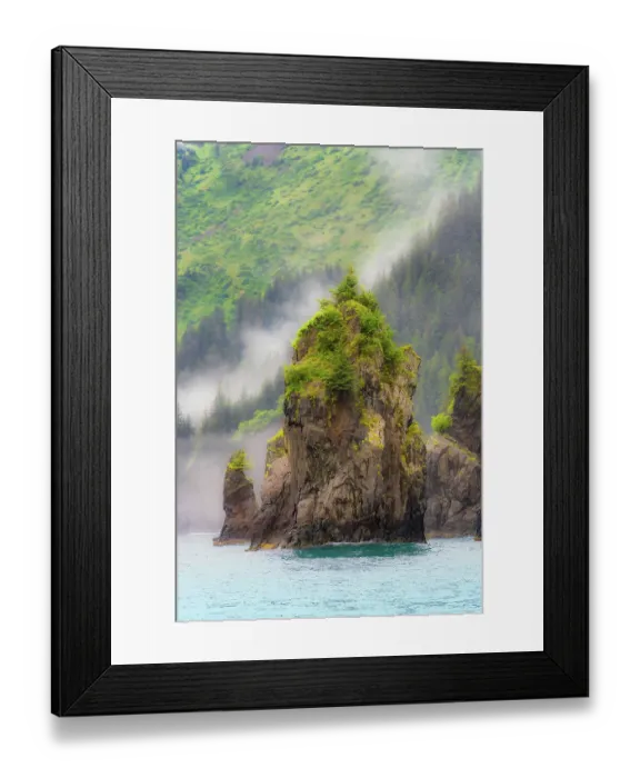 Framed Print : Alaska, Kenai Peninsula. Scenic landscape of the rocky coast