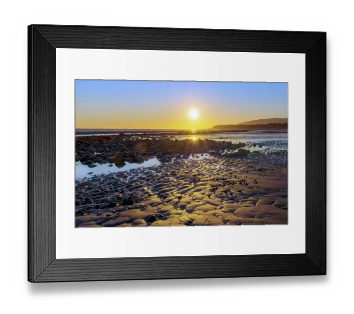 Framed Print : Alaska, Homer Spit. A sunset landscape over tide pools Framed Print : Alaska, Homer Spit. A sunset landscape over tide pools