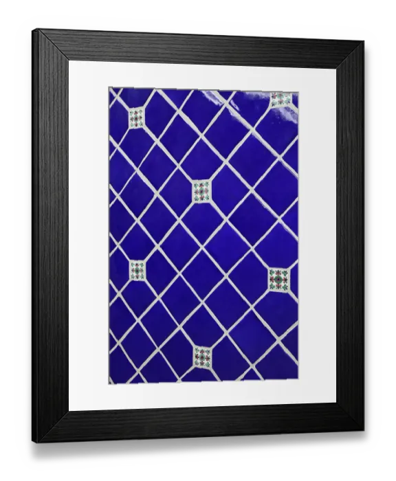 Framed Print : Arizona, USA. Mexican tile wall