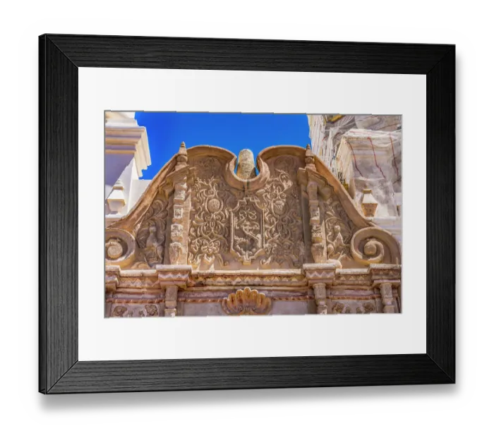 Framed Print : Front, San Xavier del Bac Mission, Tucson, Arizona. Founded 1692 rebuilt 1700's, run by Franciscans. Example of Spanish Colonial architecture Framed Print : Front, San Xavier del Bac Mission, Tucson, Arizona. Founded 1692 rebuilt 1700's, run by Franciscans. Example of Spanish Colonial architecture