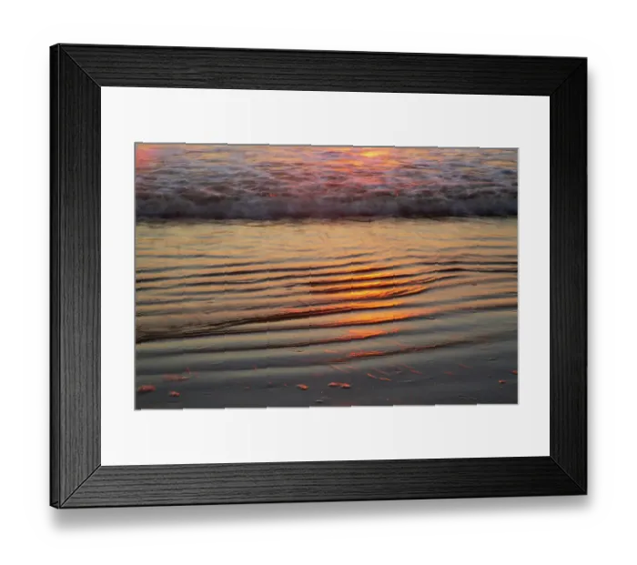 Framed Print : USA, Georgia, Tybee Island. Sunrise with ripples in the sand Framed Print : USA, Georgia, Tybee Island. Sunrise with ripples in the sand