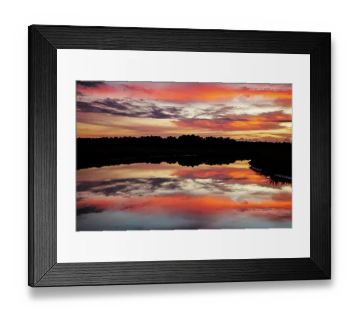 Framed Print : USA, Georgia, Savannah. Sunrise along Grimball Creek Framed Print : USA, Georgia, Savannah. Sunrise along Grimball Creek