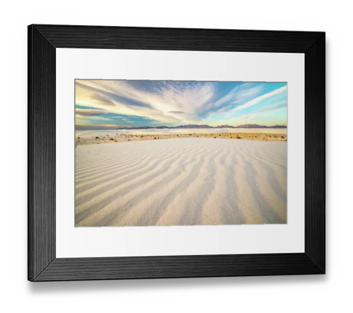 Framed Print : USA, New Mexico, White Sands National Monument. White sand dunes and clouds Framed Print : USA, New Mexico, White Sands National Monument. White sand dunes and clouds