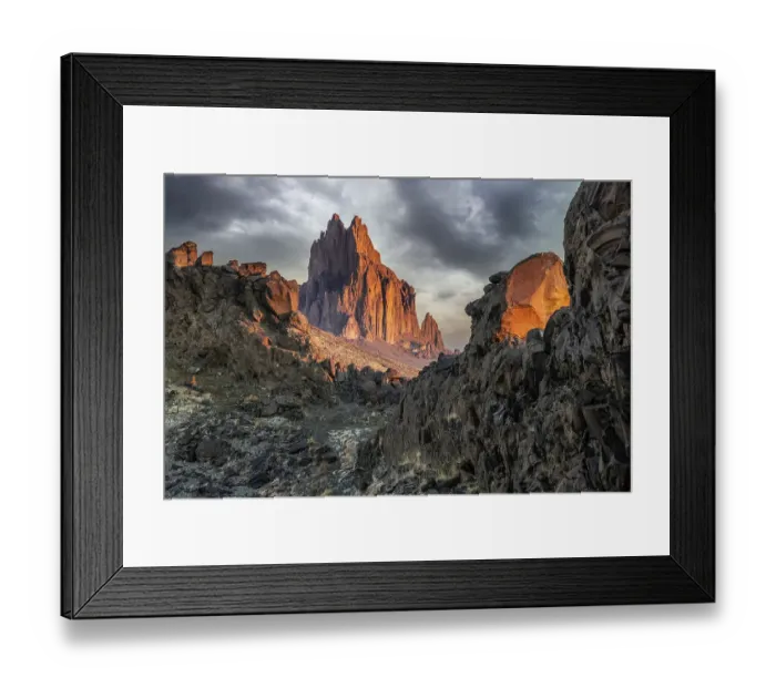 Framed Print : USA, New Mexico. Shiprock formation at sunrise Framed Print : USA, New Mexico. Shiprock formation at sunrise