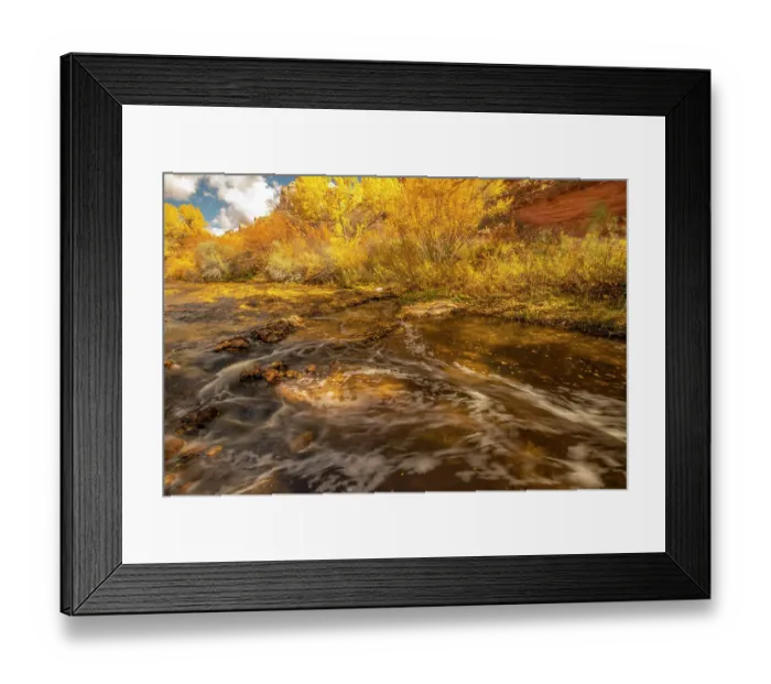 Framed Print : USA, Utah, Calf Creek Recreation Area in autumn